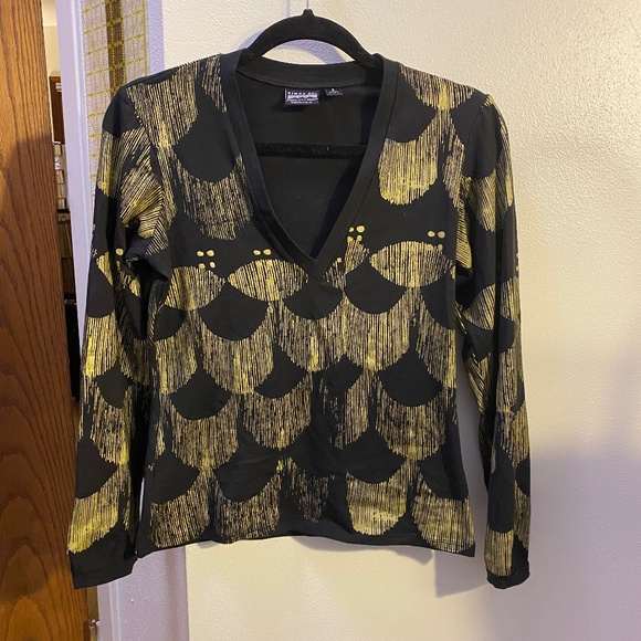 Simka Sol THE TUCK-IN TOP gold and black Small - Picture 1 of 4